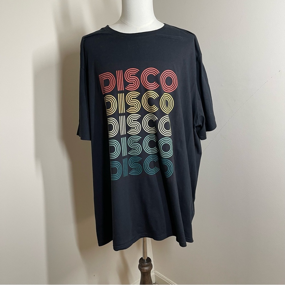 Vintage Dancing Retro-SZ 4XLT-70’s 80’s Party Short Sleeve Black Tee Shirt